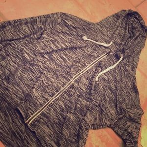 Grey zip up warmup jacket